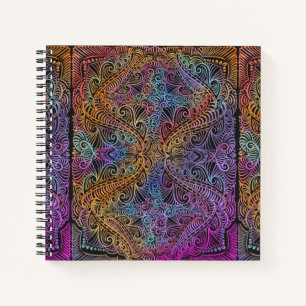 Rainbow Kaleidoscope Mandala Notizbuch