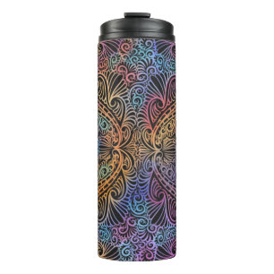 Rainbow Kaleidoscope Mandala Thermosbecher