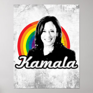Rainbow Kamala Poster