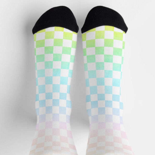 Rainbow Karo Socken (Oben)
