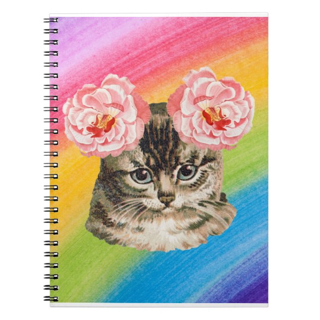 Rainbow-Katze Notizblock (Vorderseite)
