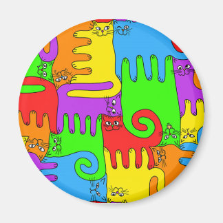 Rainbow-Katzen-2-Magnet Magnet