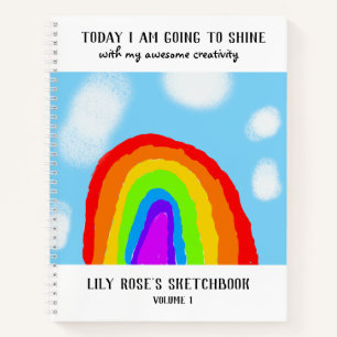 Rainbow Kid's Add Your Own Art Sketchbook Notizbuch