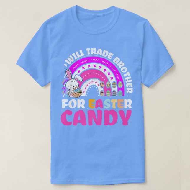 Rainbow Kids Funny wird Brother für Ostern C T-Shirt (Design vorne)