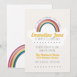 Rainbow Kindergeburtstag Party Einladung