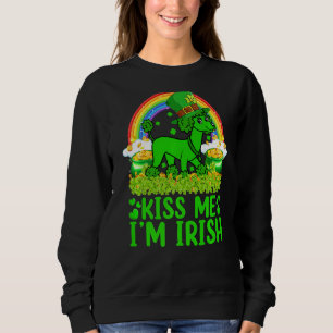Rainbow Kiss Me Ich bin Irish Toy Poodle Dog St Pa Sweatshirt