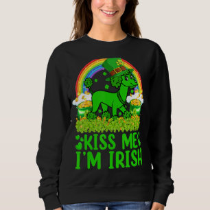 Rainbow Kiss Me Ich bin Irish Toy Poodle Dog St Pa Sweatshirt