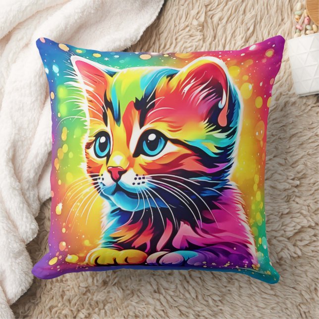 Rainbow Kitten Dream Kissen (Decke)