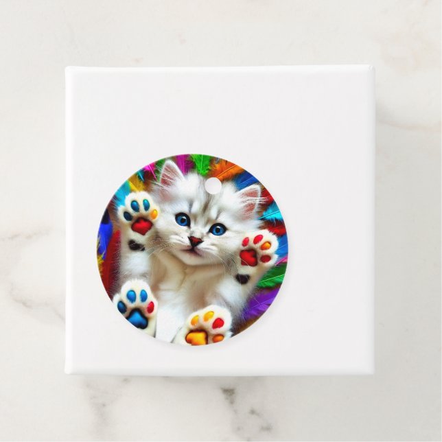 Rainbow Kitten Geschenkanhänger (Beispiel)