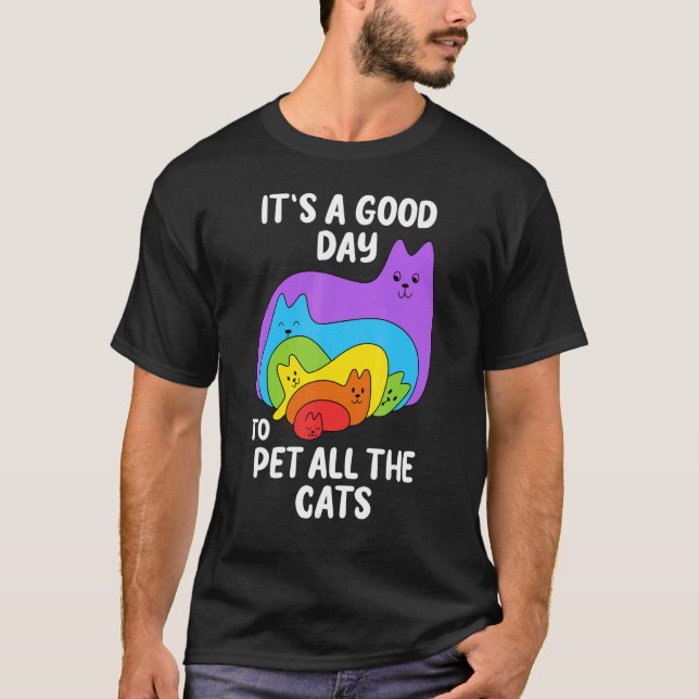 Rainbow Kitten  Katzenmutter T-Shirt (Vorderseite)