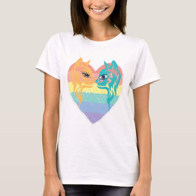 Rainbow Kitten Surprise, Personal Cat Servant T-Shirt (Vorderseite)