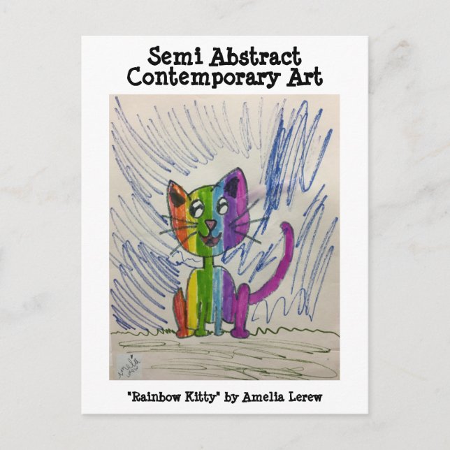 Rainbow Kitty #220101 Postkarte (Vorderseite)