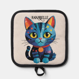 Rainbow Kitty Personalize Topflappen