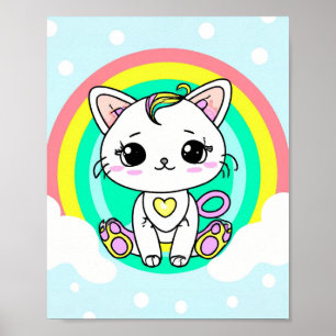 Rainbow-Kitty Poster