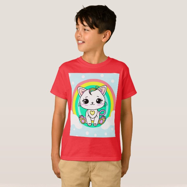 Rainbow-Kitys-T - Shirt (Vorne ganz)