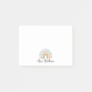 Rainbow-Klassenzimmer für niedliche Grundschullehr Post-it Klebezettel