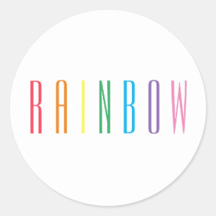 RAINBOW Kleine Round Stickers