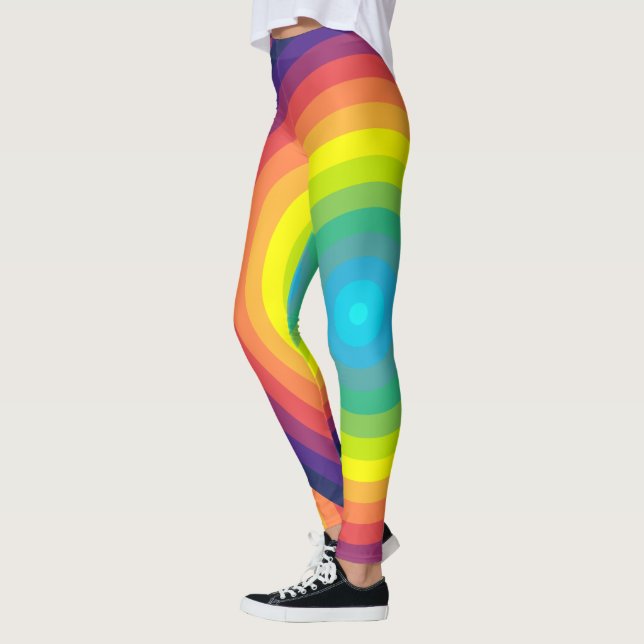 Rainbow-Konzentrierter Kreis Leggings (Links)
