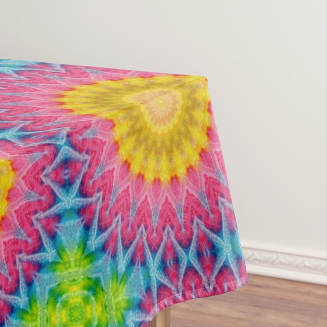 Rainbow-Krawatte-Dye Mandala mit dynamischer Symme Tischdecke (Beispiel)