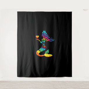 Rainbow Krawatte-Dye Mermaid Shirt in 60er 70er Re Wandteppich