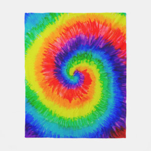 Rainbow-Krawatte-Dye-Swirl Fleecedecke