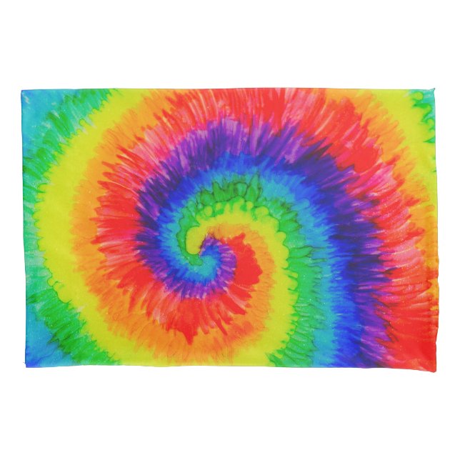 Rainbow-Krawatte-Dye-Swirl Kissenbezug (Vorderseite)
