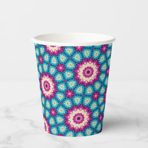 Rainbow-Krawatte Geometric Mandala 5 Muster Pappbecher