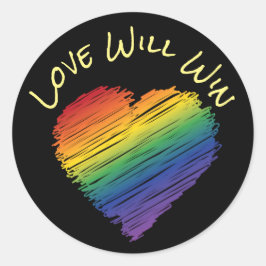 Rainbow-Kribbelheber Runder Aufkleber