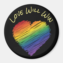 Rainbow-Kribbelherz Magnet