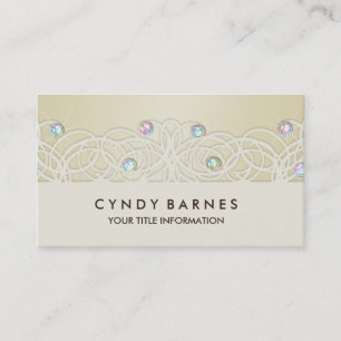 Rainbow-Kristalle und Lace-Business-Card Visitenkarte