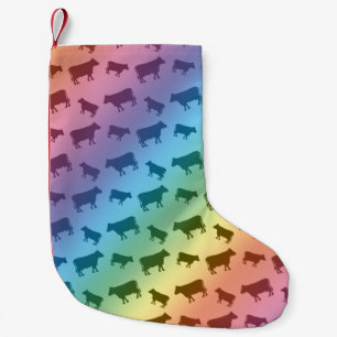 Rainbow-Kuhmuster Kleiner Weihnachtsstrumpf