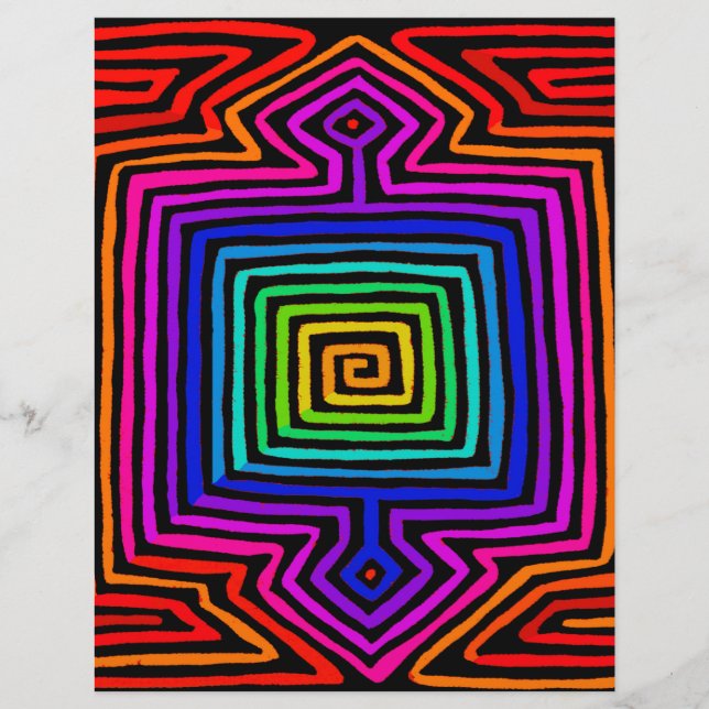 Rainbow Kuna Indian Mola (Vorderseite)