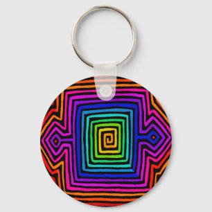 Rainbow Kuna Indian Mola Schlüsselanhänger