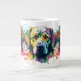 Rainbow Labrador Retriever Watercolor Jumbo-Tasse