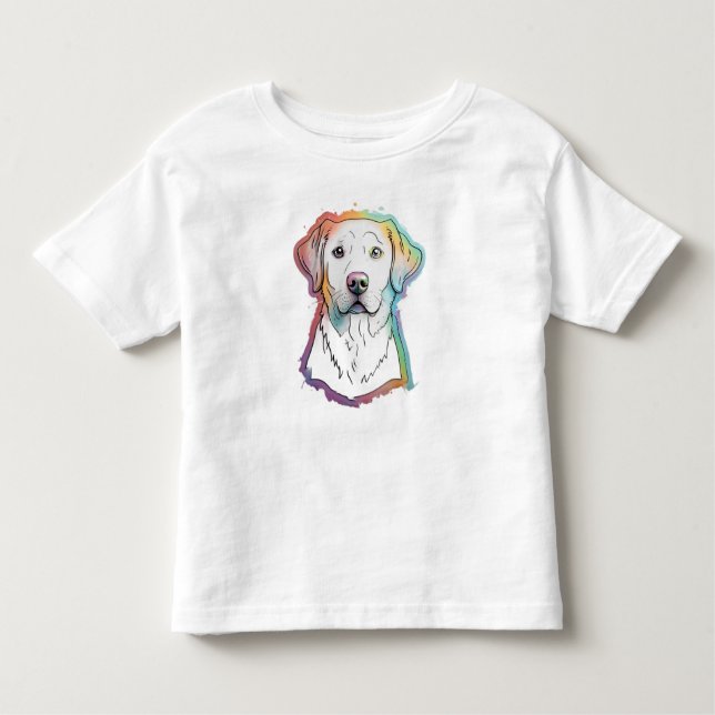 Rainbow Labrador toddler T-Shirt (Vorderseite)