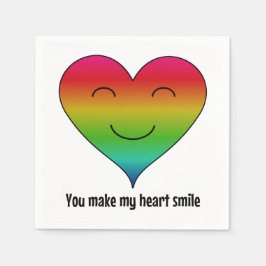 Rainbow-Lächeln Serviette