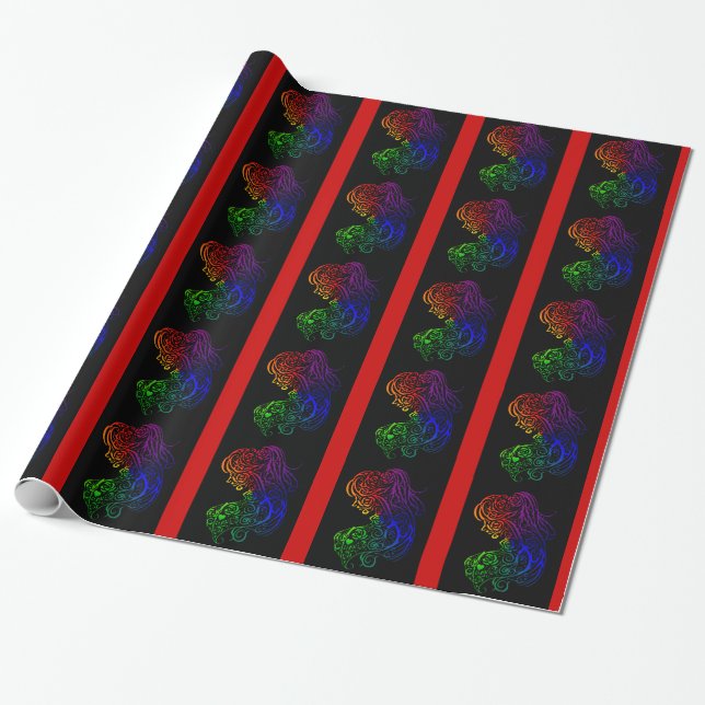 Rainbow Lady Wrapping Paper Geschenkpapier (Ungerollt)