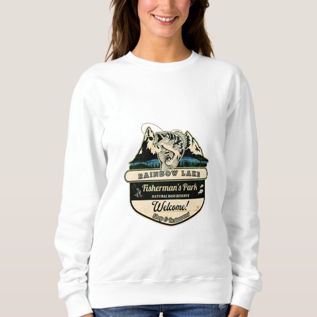 RAINBOW LAKE FISHERMAN'S PARK - ANGELFÜR FISCHEN SWEATSHIRT (Vorderseite)