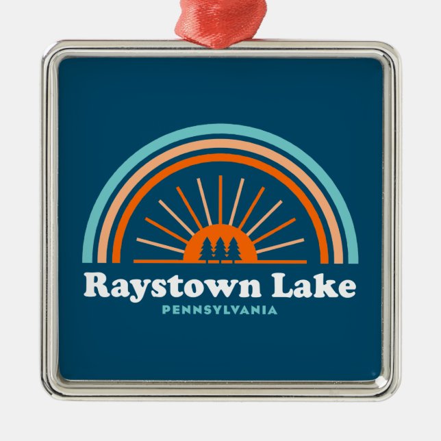 Rainbow Lake Pennsylvania Ornament Aus Metall (Vorne)