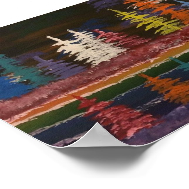 Rainbow Lake Poster (Ecke)