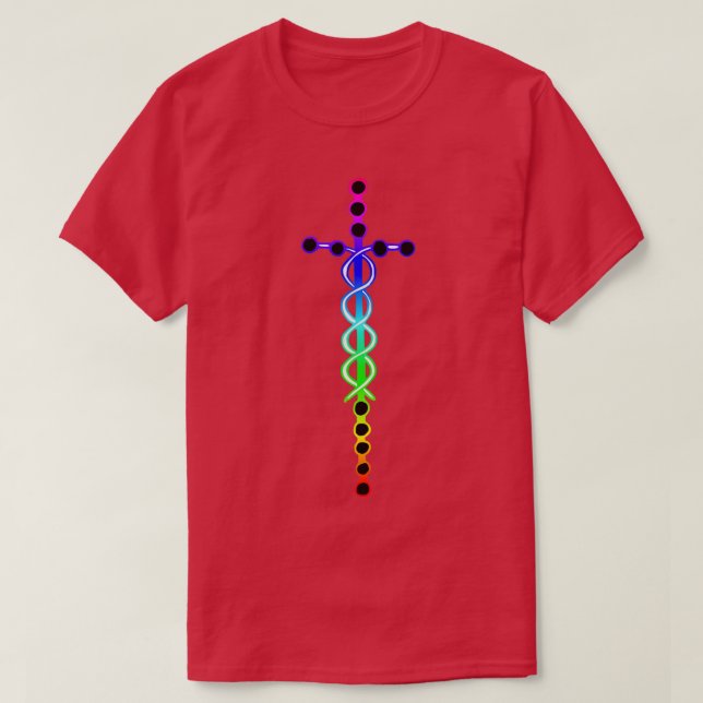 Rainbow Laminin Cross T-Shirt (Design vorne)