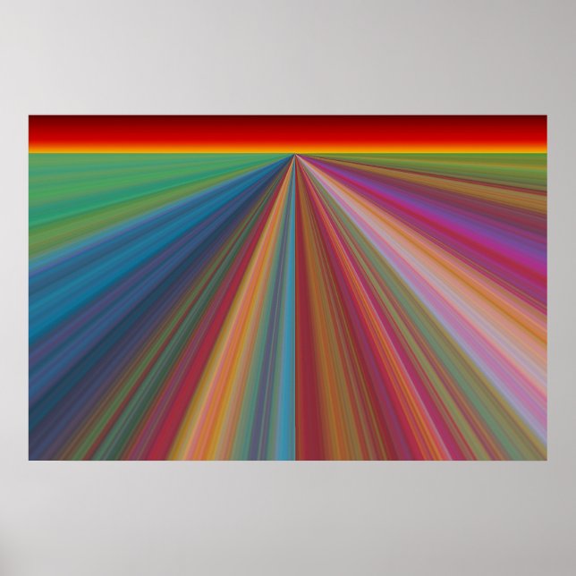 Rainbow Landscape Poster Print (Vorne)