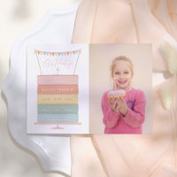 Rainbow Layer Cake Girl Foto Geburtstagsparty