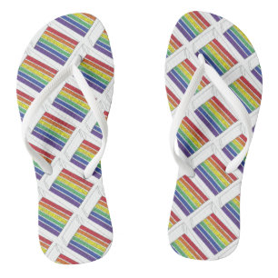 Rainbow Layer Cake Pride Gay Wedding Flops Flip Flops