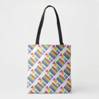 Rainbow Layer Cake Slice Gay Pride Tasche
