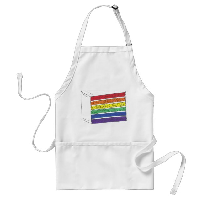 Rainbow Layer Wedding Cake Slice LGBT Gay Pride Schürze (Vorne)