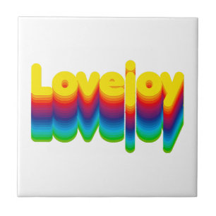 Rainbow Layers Lovejoy Name Label Fliese