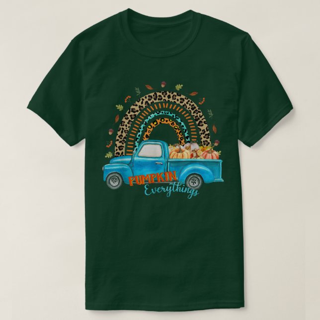 Rainbow Leopard Auto Pumpkin Alles, Fall, Autu T-Shirt (Design vorne)