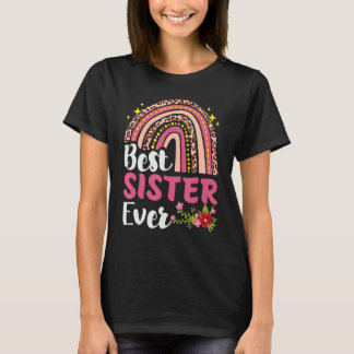 Rainbow Leopard Best Sister je Mütter Tag Frauen T-Shirt