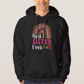 Rainbow Leopard Beste Schwester je Muttertagsmond Hoodie